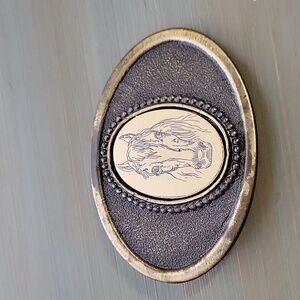 Oden Vintage Brass Horse Belt Buckle